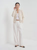 BLENIN knot button cardigan in cream, video of the full outfit