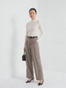 BLENIN herringbone wide leg trousers in coffee, video of the full outfit