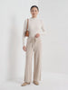 BLENIN knit wide leg trousers in beige, video of the full outfit