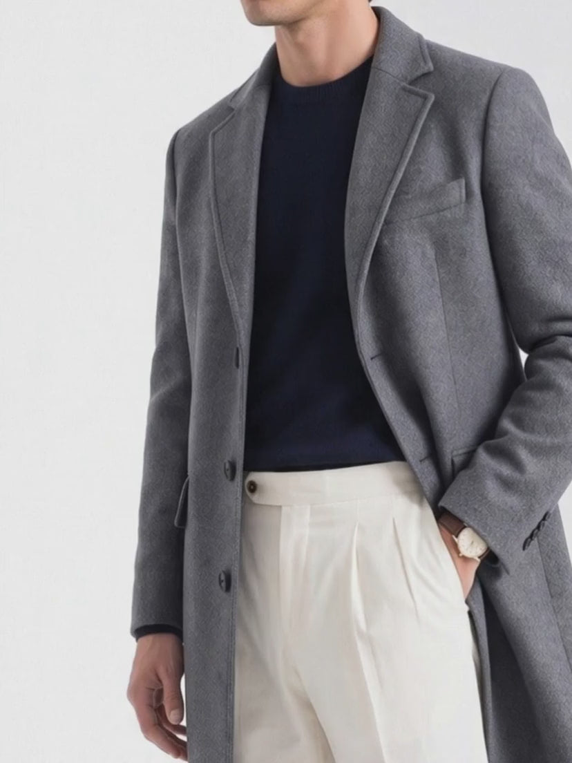 BLENIN Quiet Luxury Wool Blend Overcoat, video