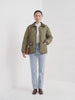 BLENIN quilted corduroy collar jacket in olive, video of the full outfit