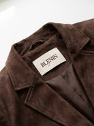 BLENIN suede-look blazer, woven BLENIN label
