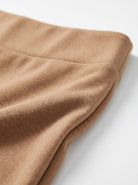 BLENIN women's knit pencil skirt in camel, fabric close-up