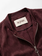 BLENIN suede-look bomber jacket, woven BLENIN label